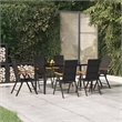 vidaXL Garden Dining Set in Black and Brown