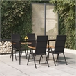 vidaXL Garden Dining Set in Black and Brown