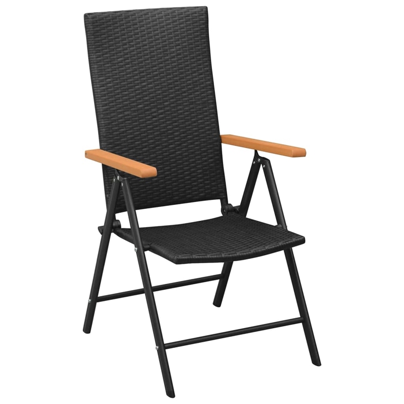 vidaXL Garden Dining Set in Black and Brown