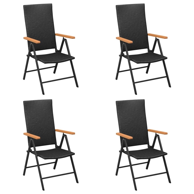 vidaXL Garden Dining Set in Black and Brown