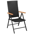 vidaXL Garden Dining Set in Black and Brown