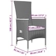 vidaXL Poly Rattan Medium Modular Garden Dining Set in Gray