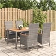 vidaXL Garden Dining Set in Gray