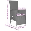 vidaXL Powder-Coated Steel & Acacia Wood Garden Dining Set in Gray