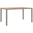 vidaXL Powder-Coated Steel & Acacia Wood Garden Dining Set in Gray