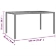 vidaXL Powder-Coated Steel & Acacia Wood Garden Dining Set in Gray