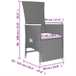 vidaXL 9 Piece Garden Patio Dining Set in Gray