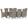 vidaXL 9 Piece Garden Patio Dining Set in Gray