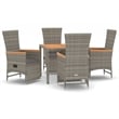 vidaXL Garden Dining Set in Gray