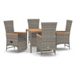 vidaXL Garden Dining Set in Gray