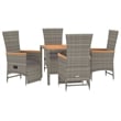 vidaXL Garden Dining Set in Gray
