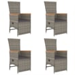 vidaXL Garden Dining Set in Gray