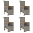 vidaXL Garden Dining Set in Gray