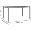 vidaXL PE Rattan Large Adjustable Footrests Garden Dining Set in Gray