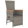 vidaXL 7 Piece Garden Dining Set in Gray
