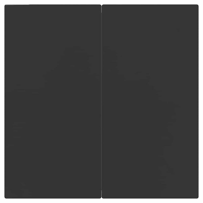 vidaXL Poly Rattan/Tempered Glass Garden Dining Set in Black