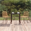 vidaXL Steel & Tempered Glass Medium Garden Dining Set in Black