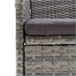 vidaXL Garden Dining Set in Gray and Black
