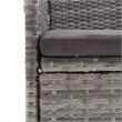 vidaXL Garden Dining Set in Gray and Black