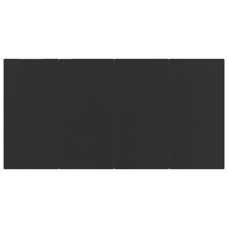 vidaXL Garden Dining Set Table in Black/Cushions Cream White