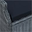 vidaXL Garden Dining Set in Dark Gray/Black