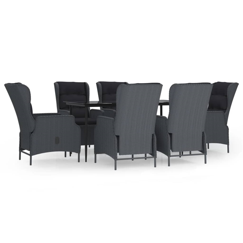 vidaXL Garden Dining Set in Dark Gray
