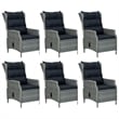vidaXL Poly Rattan Standard Garden Dining Set in Light Gray