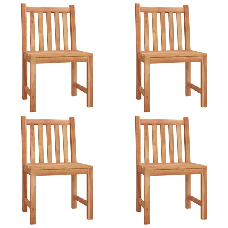vidaXL Solid Teak Wood 5 Piece Set Durable Garden Dining Set in Brown