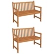 vidaXL Fine Sanded Teak Hardwood Medium Durable Garden Dining Set in Brown