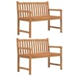 vidaXL Solid Teak Wood Medium Durable Garden Dining Set in Brown