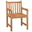 vidaXL Solid Teak Wood Medium Durable Garden Dining Set in Brown