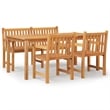 vidaXL Smooth Sanded Teak Hardwood Large Garden Dining Set Natural/Brown