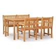 vidaXL Smooth Sanded Teak Hardwood Large Garden Dining Set Natural/Brown