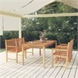 vidaXL Smooth Sanded Teak Hardwood Large Garden Dining Set Natural/Brown