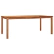 vidaXL Solid Teak Wood Large Durable Garden Dining Set in Brown