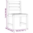 vidaXL Solid Teak Wood Standard Durable Garden Dining Set Natural/Brown