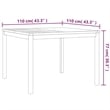 vidaXL Solid Teak Wood 3 Piece Set Garden Dining Set in Brown
