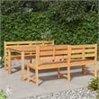 vidaXL Solid Teak Wood Large Garden Dining Set Natural/Brown