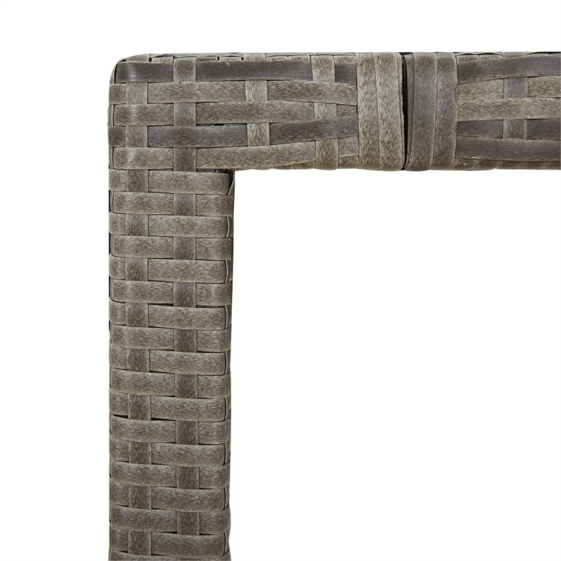 vidaXL PE Rattan 9 Piece Modular Garden Dining Set in Gray