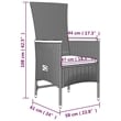 vidaXL PE Rattan 9 Piece Modular Garden Dining Set in Gray
