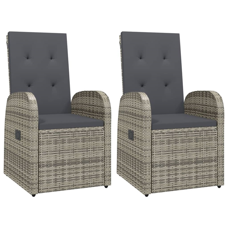 vidaXL 3 Piece  Garden Dining Set in Gray