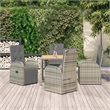 vidaXL 5 Piece Garden Dining Set in Gray