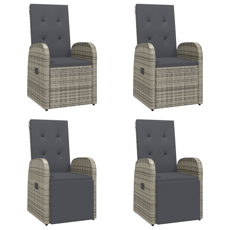 vidaXL 5 Piece Garden Dining Set in Gray