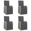 vidaXL 5 Piece 5 Piece Garden Dining Set in Gray