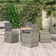 vidaXL 5 Piece 5 Piece Garden Dining Set in Gray