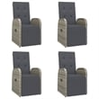 vidaXL PE Rattan 5 Piece Modular Garden Dining Set in Gray