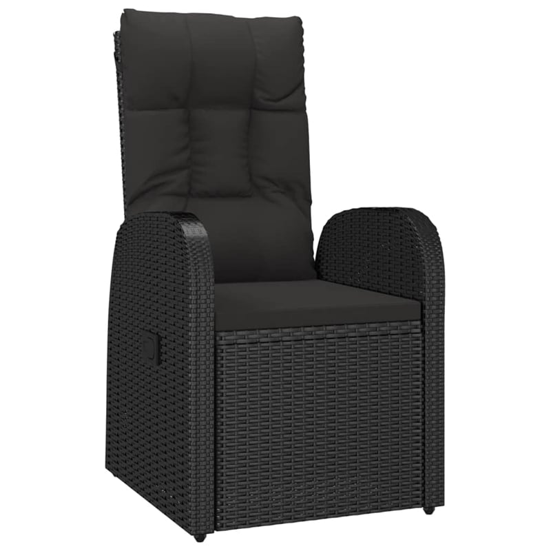 vidaXL PE Rattan Durable Garden Dining Set in Black