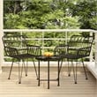 vidaXL Poly Rattan & Tempered Glass Standard Garden Dining Set in Black