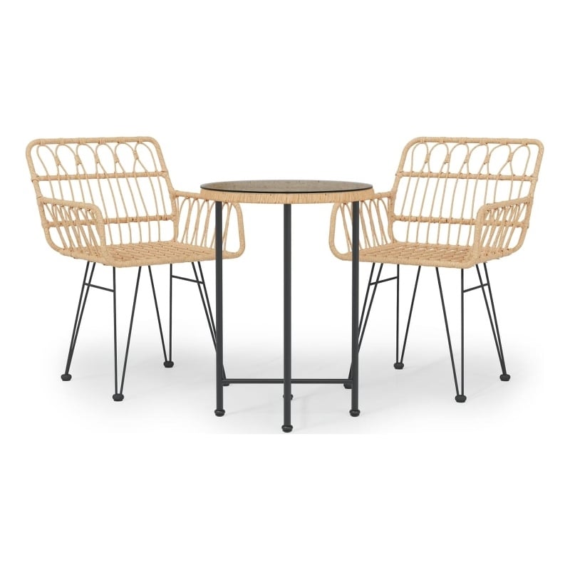 vidaXL Steel Standard Durable Garden Dining Set in Brown