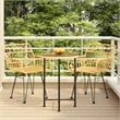 vidaXL Steel Standard Durable Garden Dining Set in Brown